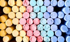Pieces of pastel chalk