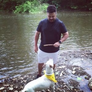 Kevin and his dog