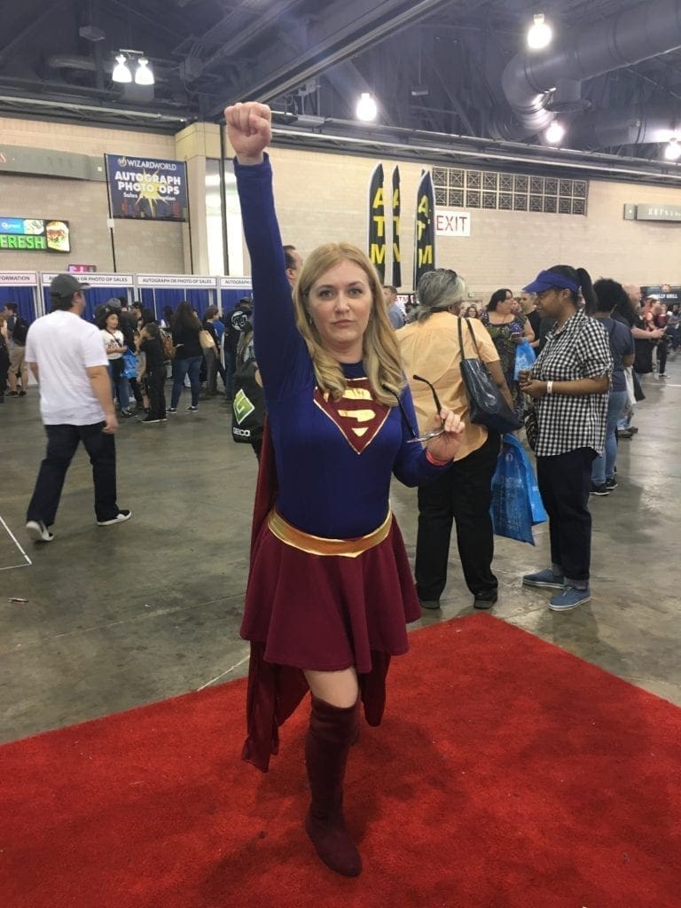 Danielle at comic-con dressed as Supergirl
