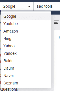 AHREFs Select Search Engine Tool