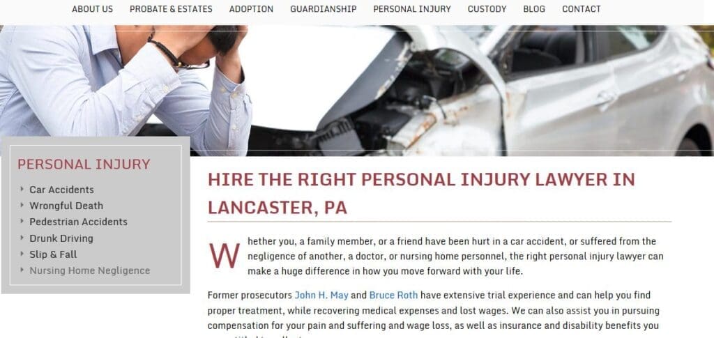 Pillar page personal injury
