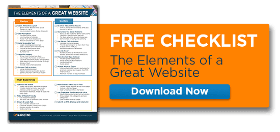 Free Checklist - elements of a great website
