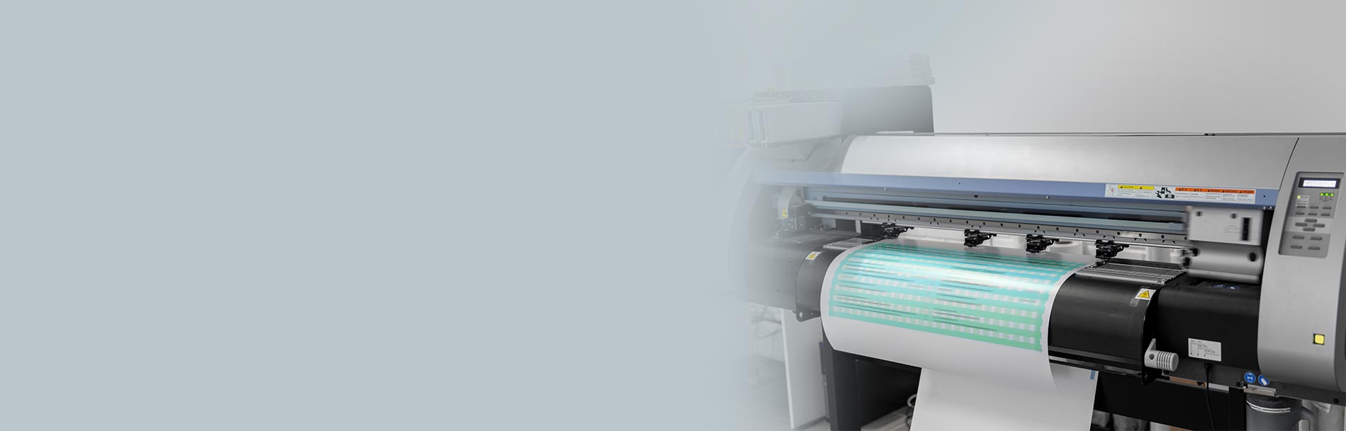 printing equipment and technology concept - large format printer