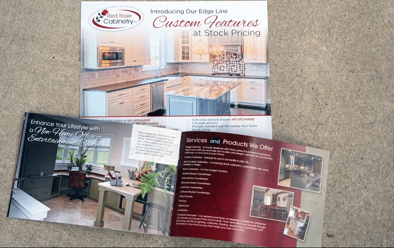 red rose cabinetry print