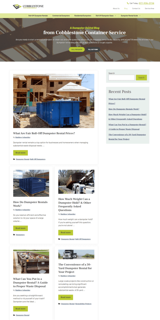 Grid-style blog layout with Featured Latest Post