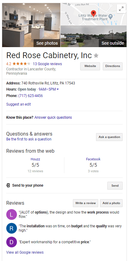 Example Google Knowledge Panel Example Google Knowledge Panel
