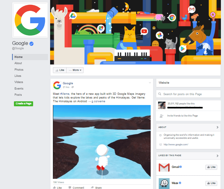 google page