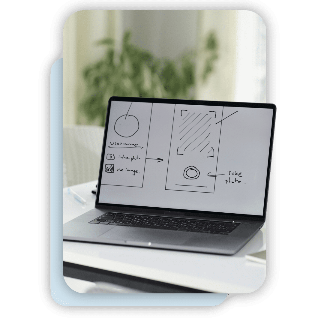 custom website design on a desktop computer