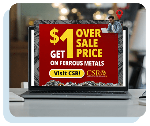Mockup laptop computer with Ad Example